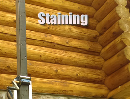  Staunton, Virginia Log Home Staining